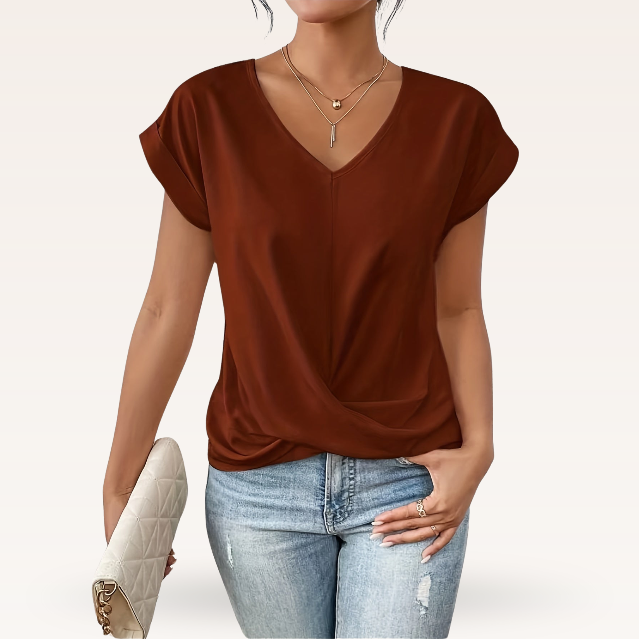 Women's Chic V-Neck T-Shirt