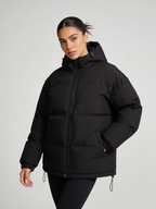 Women's Puffer Coat with Hood | Lightweight Warm Winter Jacket