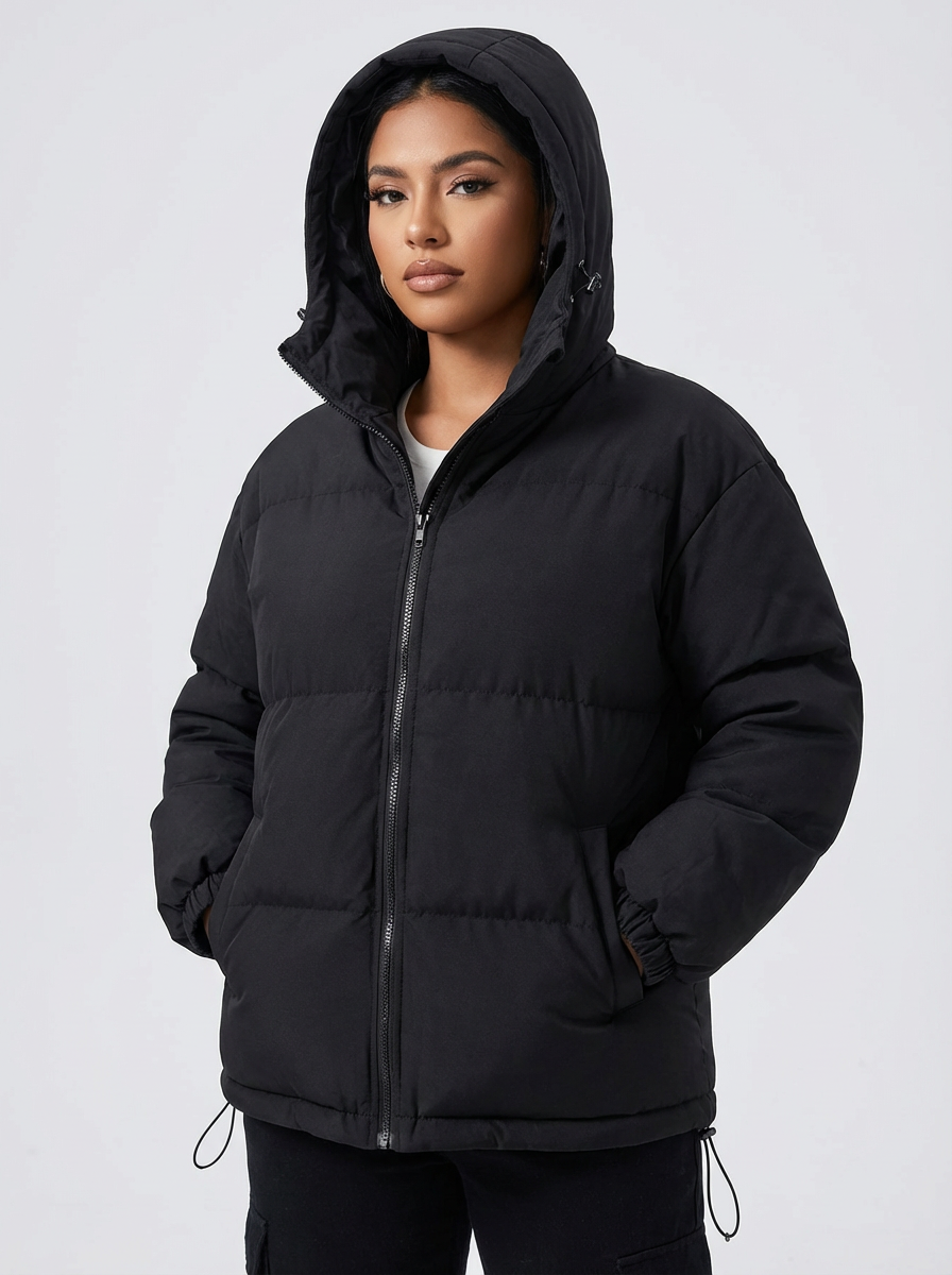 Women's Warm Winter Jacket with Hood – Lightweight Comfortable Puffer Coat