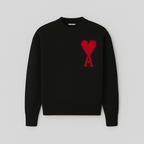 Women's Heart Knit Sweater – Soft Cozy Pullover with Heart Detail