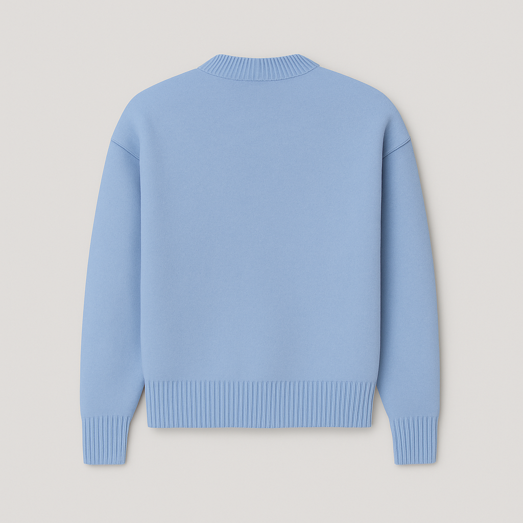 Women's Heart Knit Sweater – Soft Cozy Pullover with Heart Detail