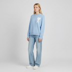 Women's Heart Knit Sweater – Soft Cozy Pullover with Heart Detail