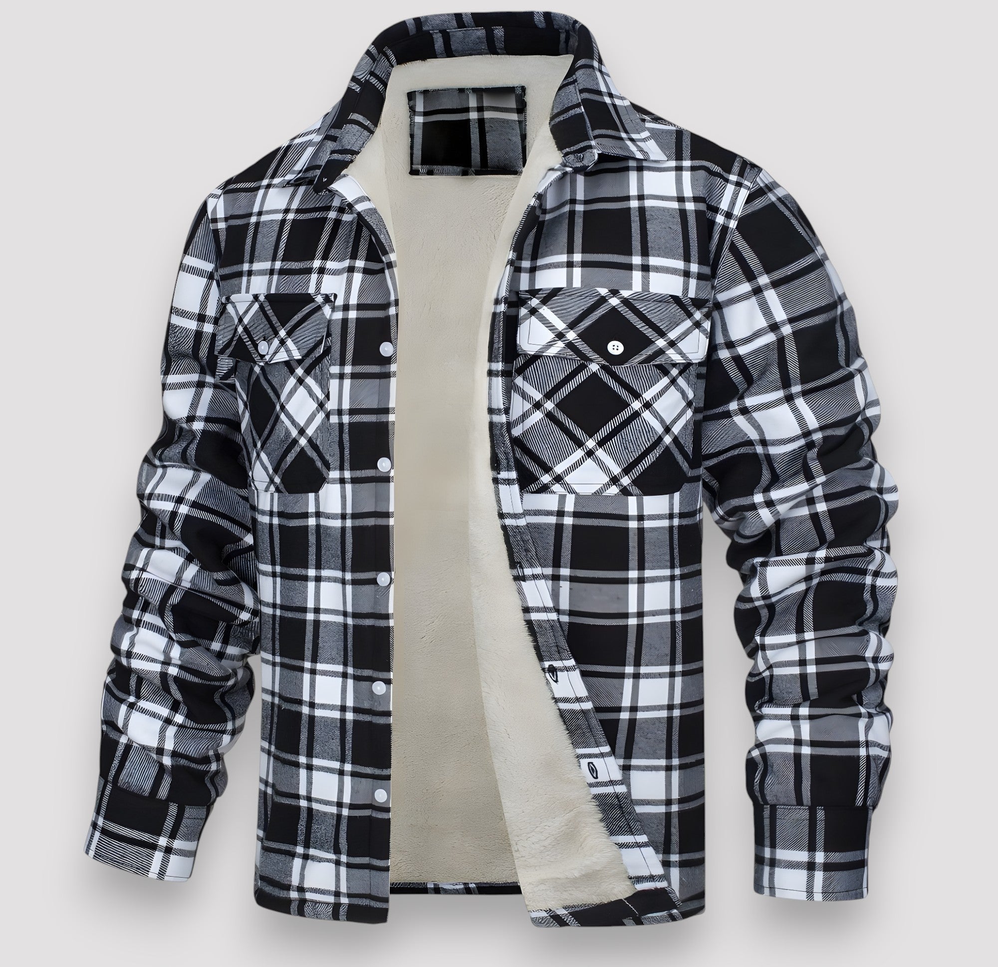 Men's Plaid Flannel Shirt Jacket | Classic Lumberjack Shacket for Fall & Winter