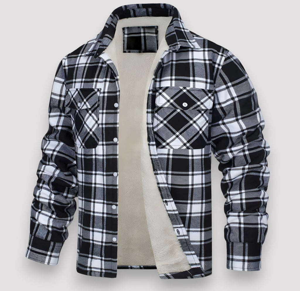 Men's Plaid Flannel Shirt Jacket | Classic Lumberjack Shacket for Fall & Winter