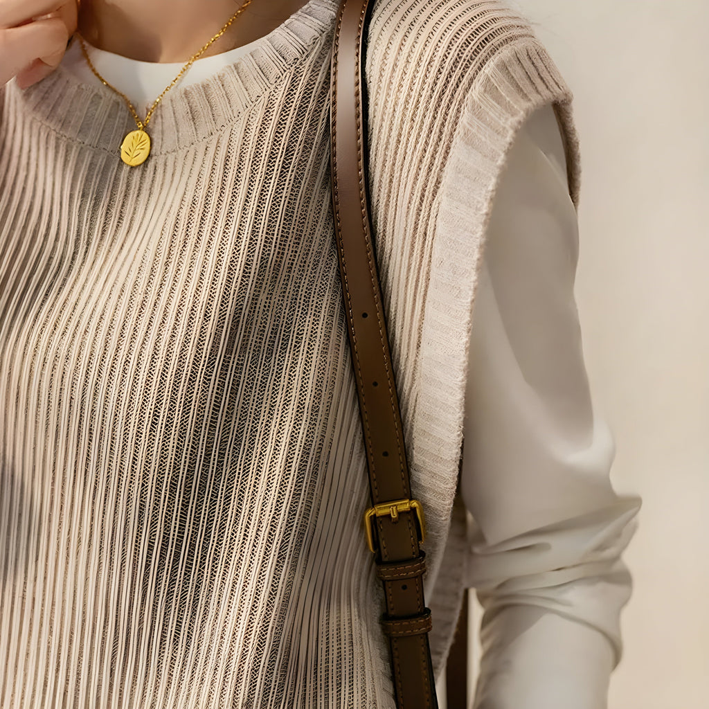 Women's Ribbed Knit Sleeveless Vest
