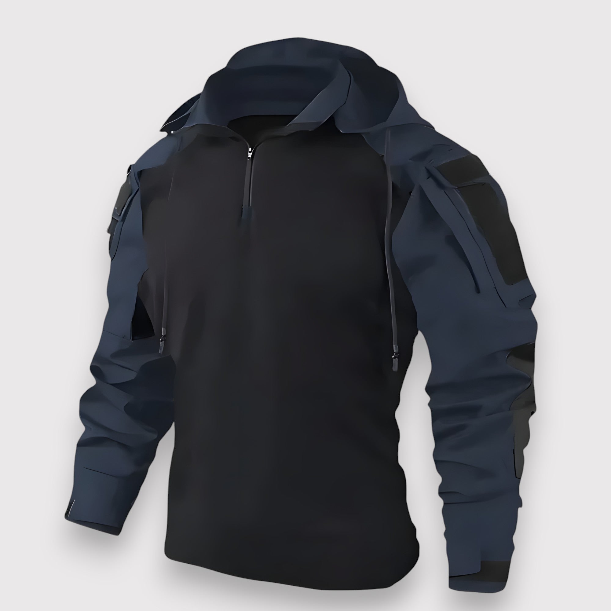 Men's Tactical Outdoor Hoodie | Fleece-Lined Zip-Up Activewear Sweater