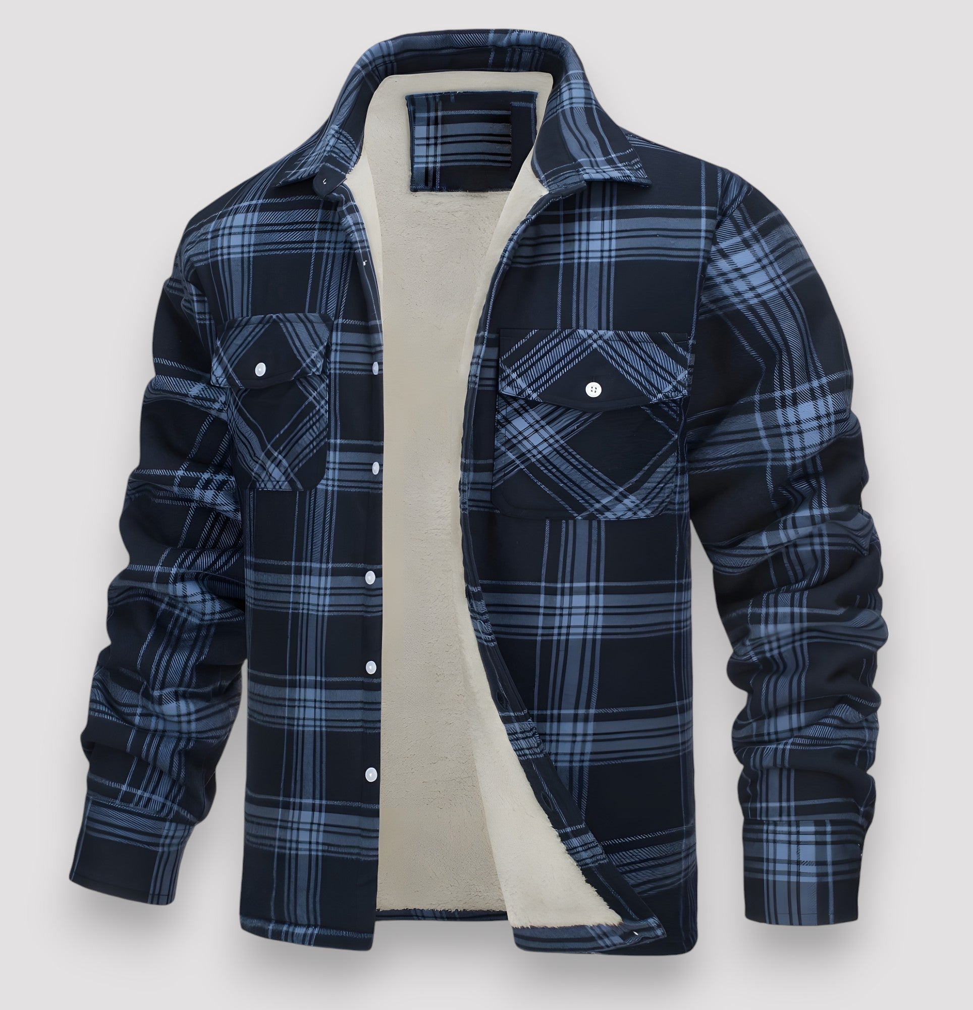 Men's Plaid Flannel Shirt Jacket | Classic Lumberjack Shacket for Fall & Winter