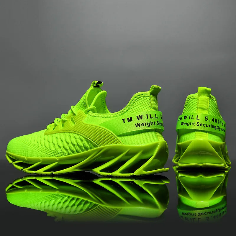 Men's Athletic Blade Sole Sneakers | Lightweight Running Shoes in Multiple Colors