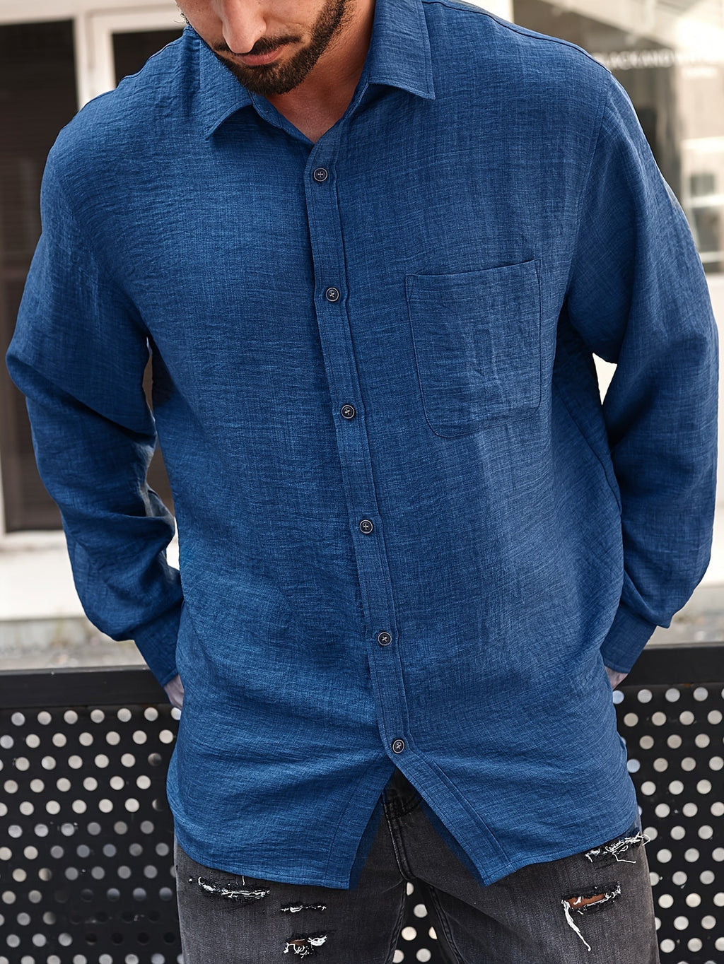 Men's Casual Long-Sleeve Shirt