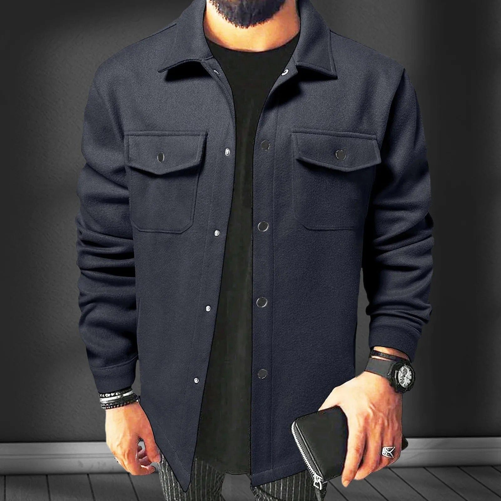 Men's Heavy-Duty Flannel & Wool Hybrid Shirt