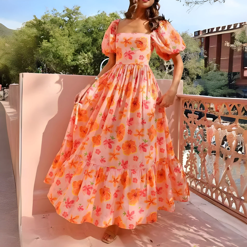Women's Elegant Maxi Dress with Flattering Cut