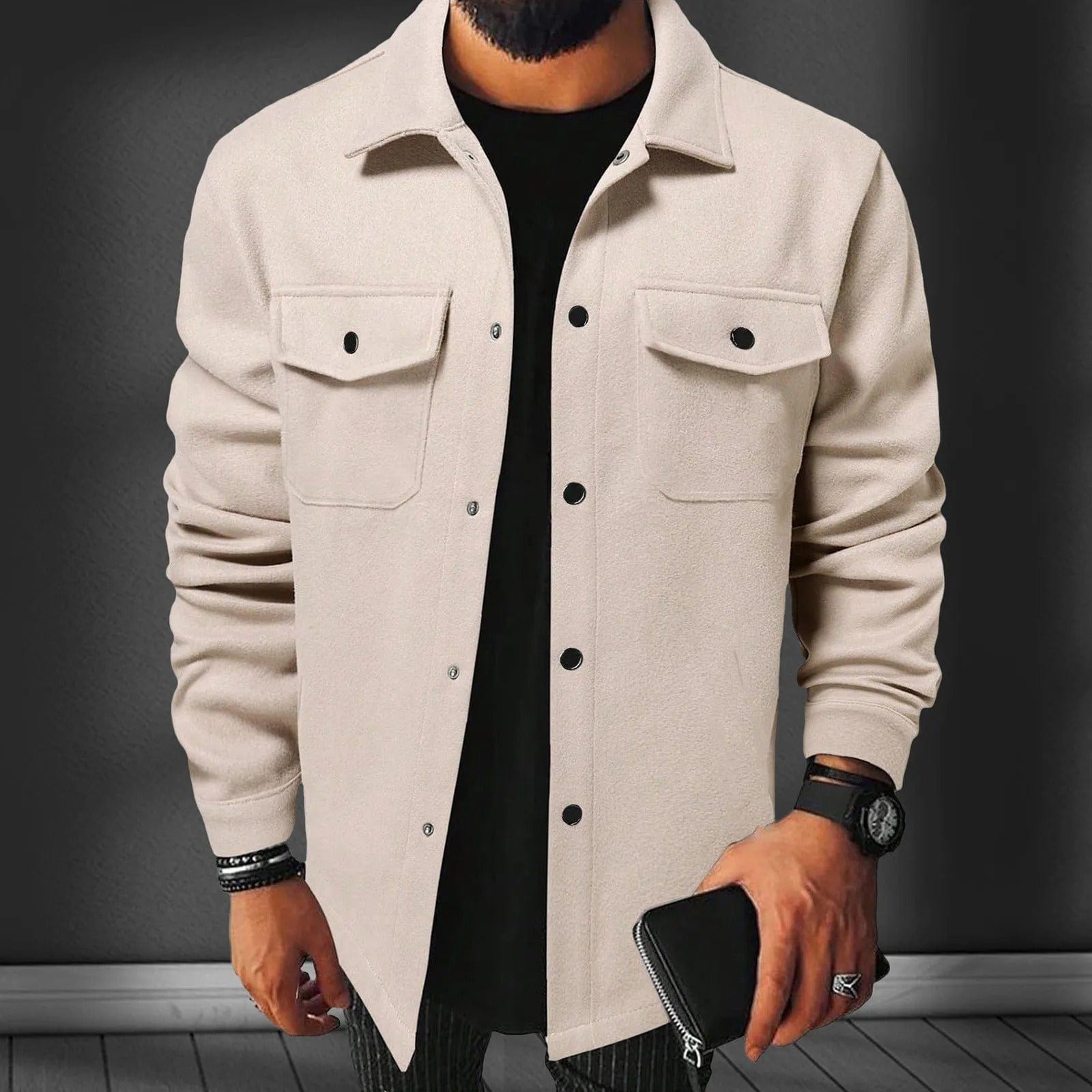 Men's Heavy-Duty Flannel & Wool Hybrid Shirt
