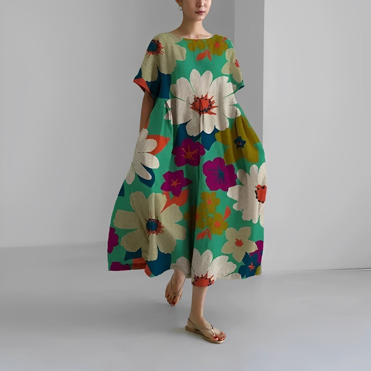 Women's Lightweight Floral Summer Dress
