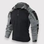 Men's Tactical Outdoor Hoodie | Fleece-Lined Zip-Up Activewear Sweater