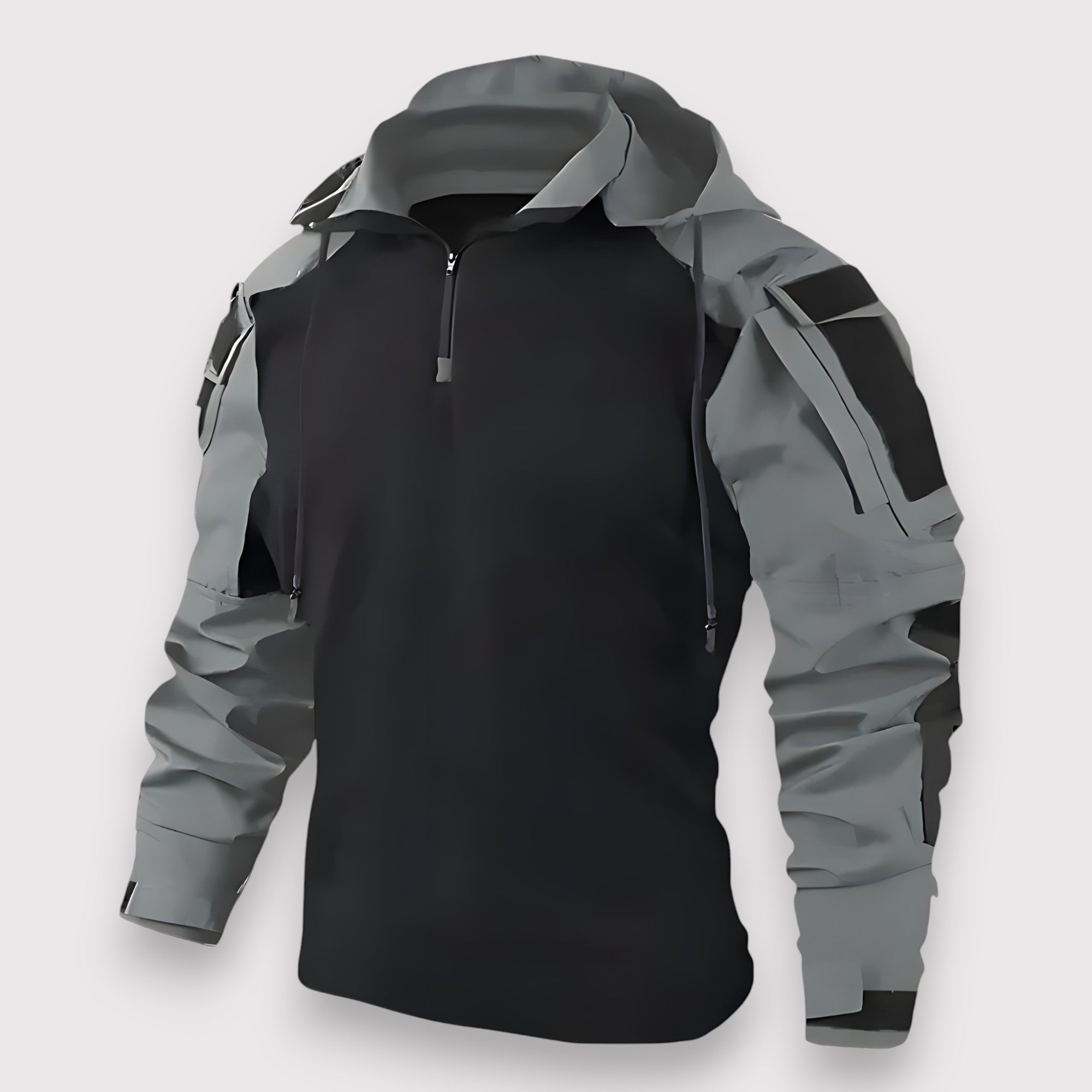 Men's Tactical Outdoor Hoodie | Fleece-Lined Zip-Up Activewear Sweater