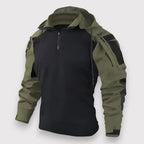 Men's Tactical Outdoor Hoodie | Fleece-Lined Zip-Up Activewear Sweater