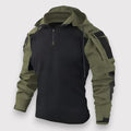 Men's Tactical Outdoor Hoodie | Fleece-Lined Zip-Up Activewear Sweater