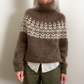 Women's Vintage Geometric Turtleneck Sweater