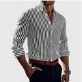 Men's Classic Striped Shirt – Black