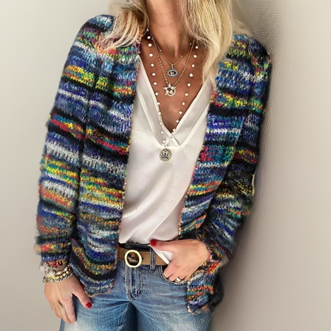Women's Colorful Vintage-Style Sweater