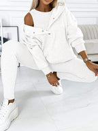 Women's 3-Piece Hoodie & Leggings Comfort Set | Soft Cozy Loungewear Outfit