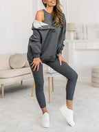Women's 3-Piece Hoodie & Leggings Comfort Set | Soft Cozy Loungewear Outfit