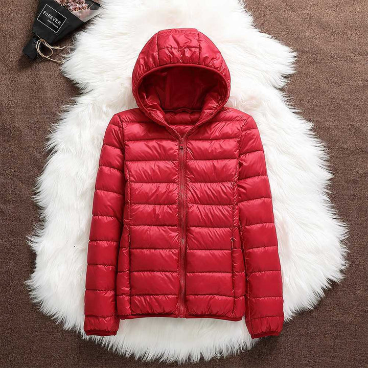 Women's Lightweight Quilted Jacket – Red