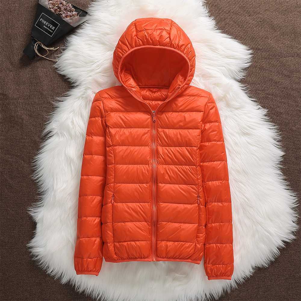 Women's Lightweight Quilted Jacket – Orange