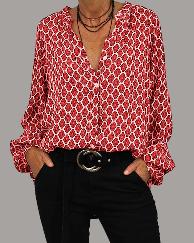 Women's Geometric Chic Blouse