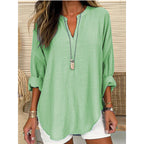 Women's Elegant V-Neck Blouse