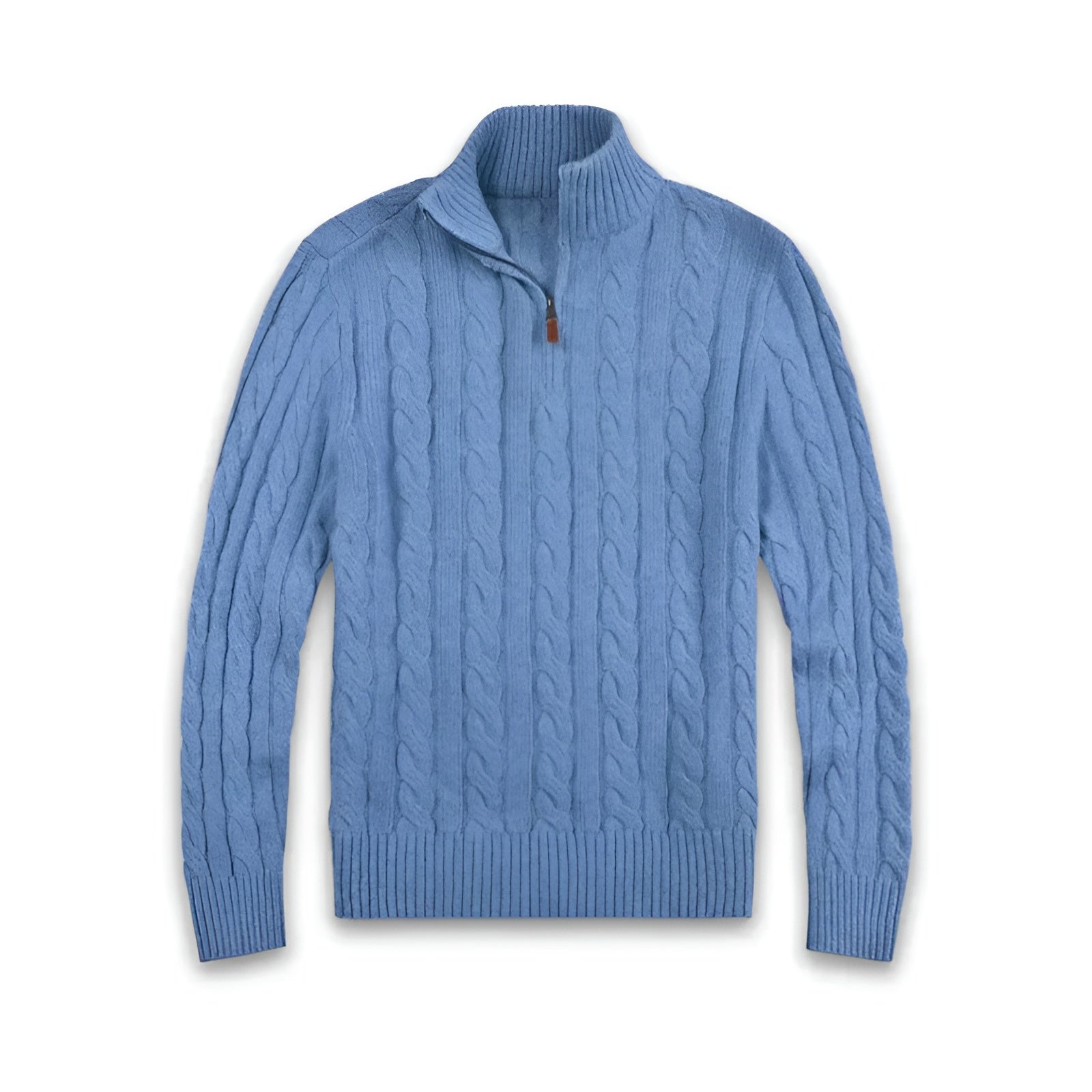Men's Knit Half-Zip Sweater | Comfortable Classic Pullover with Stylish Zipper Detail