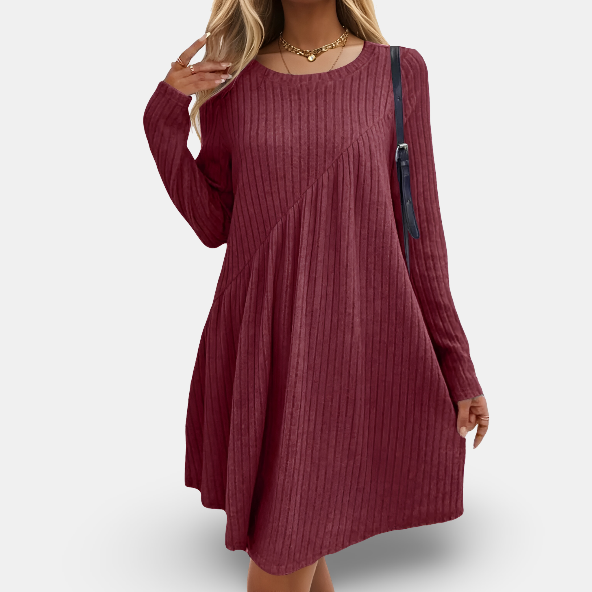 Women's Comfortable Long-Sleeve Dress