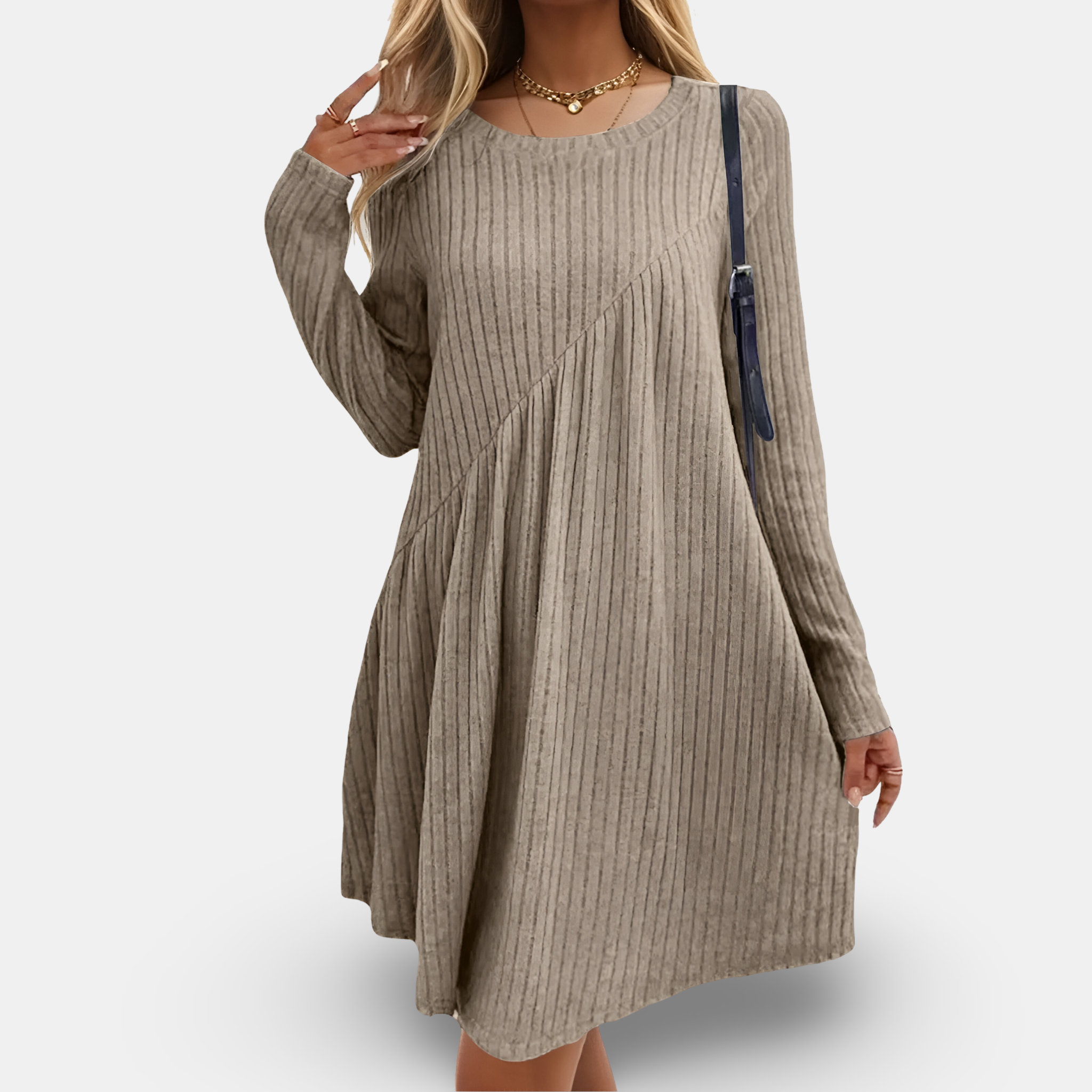 Women's Comfortable Long-Sleeve Dress