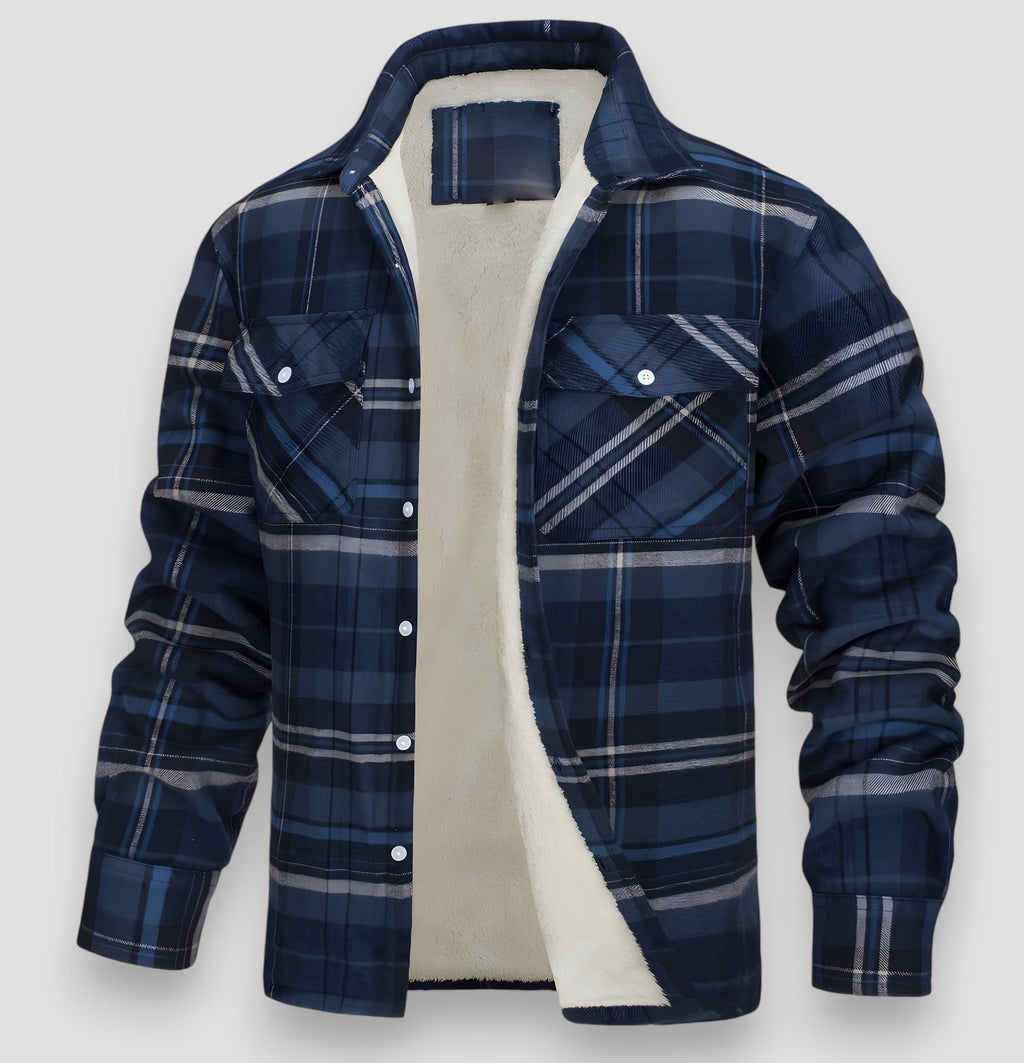 Men's Plaid Flannel Shirt Jacket | Classic Lumberjack Shacket for Fall & Winter