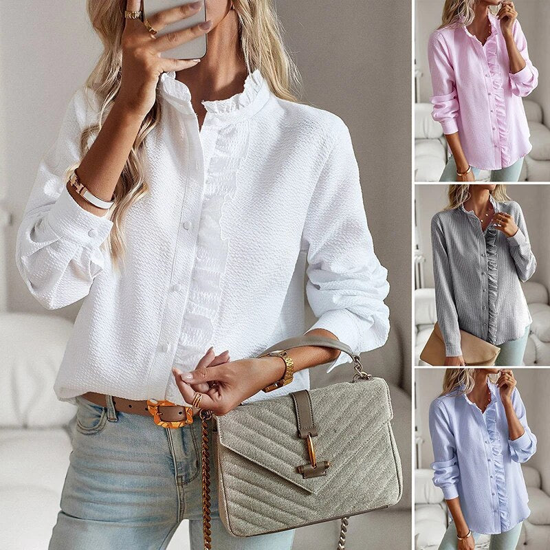 Women's Elegant Floral Print Blouse
