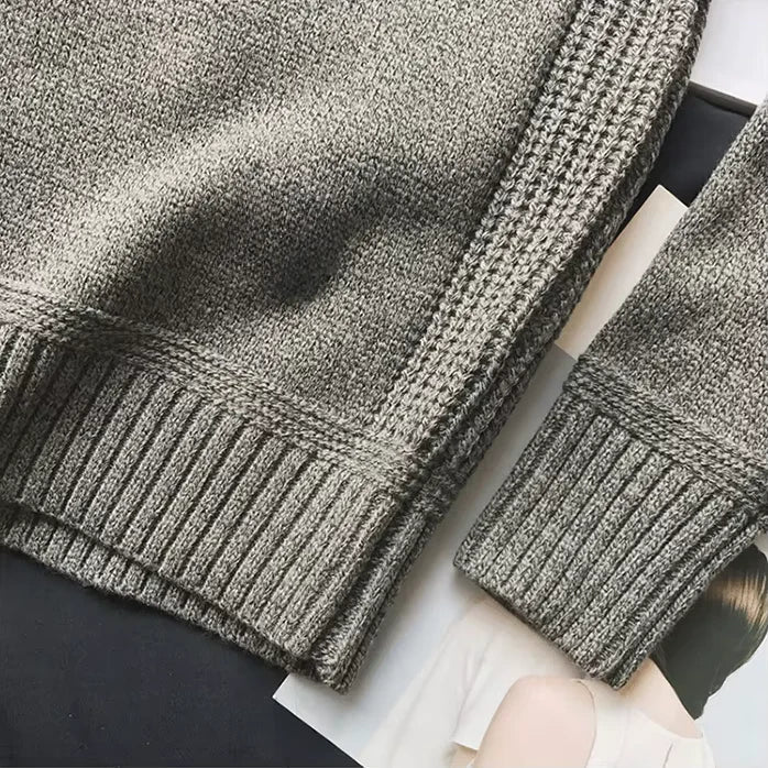 Men's Classic Crew Neck Knit Sweater | Timeless Elbow Patch Pullover in Multiple Colors
