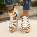 Women's Elegant Wedge Sandals with Crystal Details