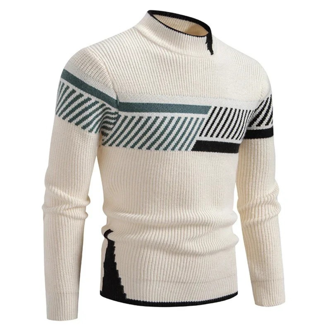 Men's Geometric-Pattern Knit Sweater