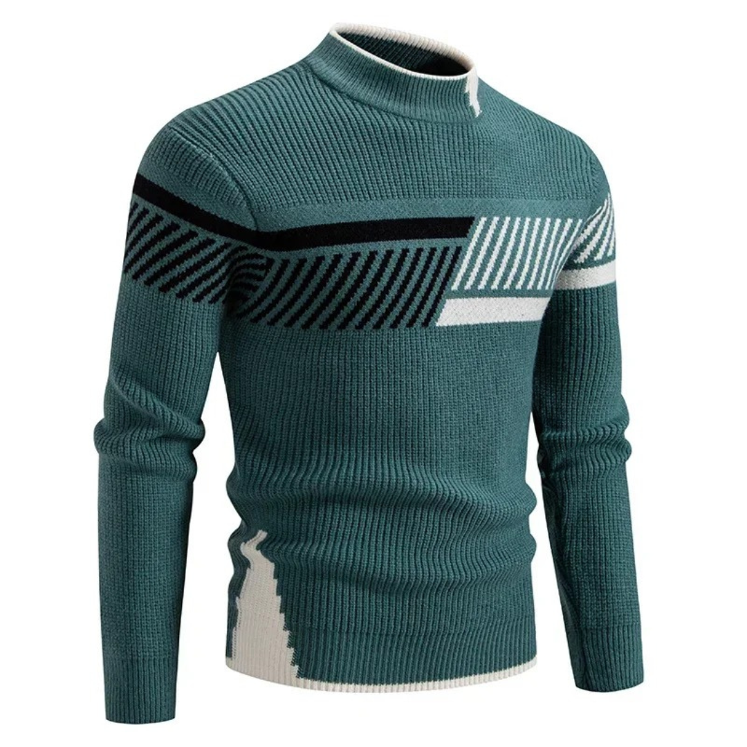 Men's Geometric-Pattern Knit Sweater