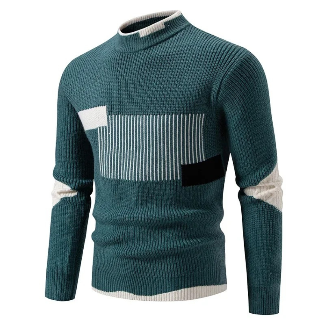 Men's Geometric-Pattern Knit Sweater