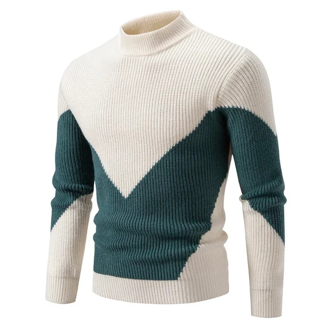 Men's Geometric-Pattern Knit Sweater