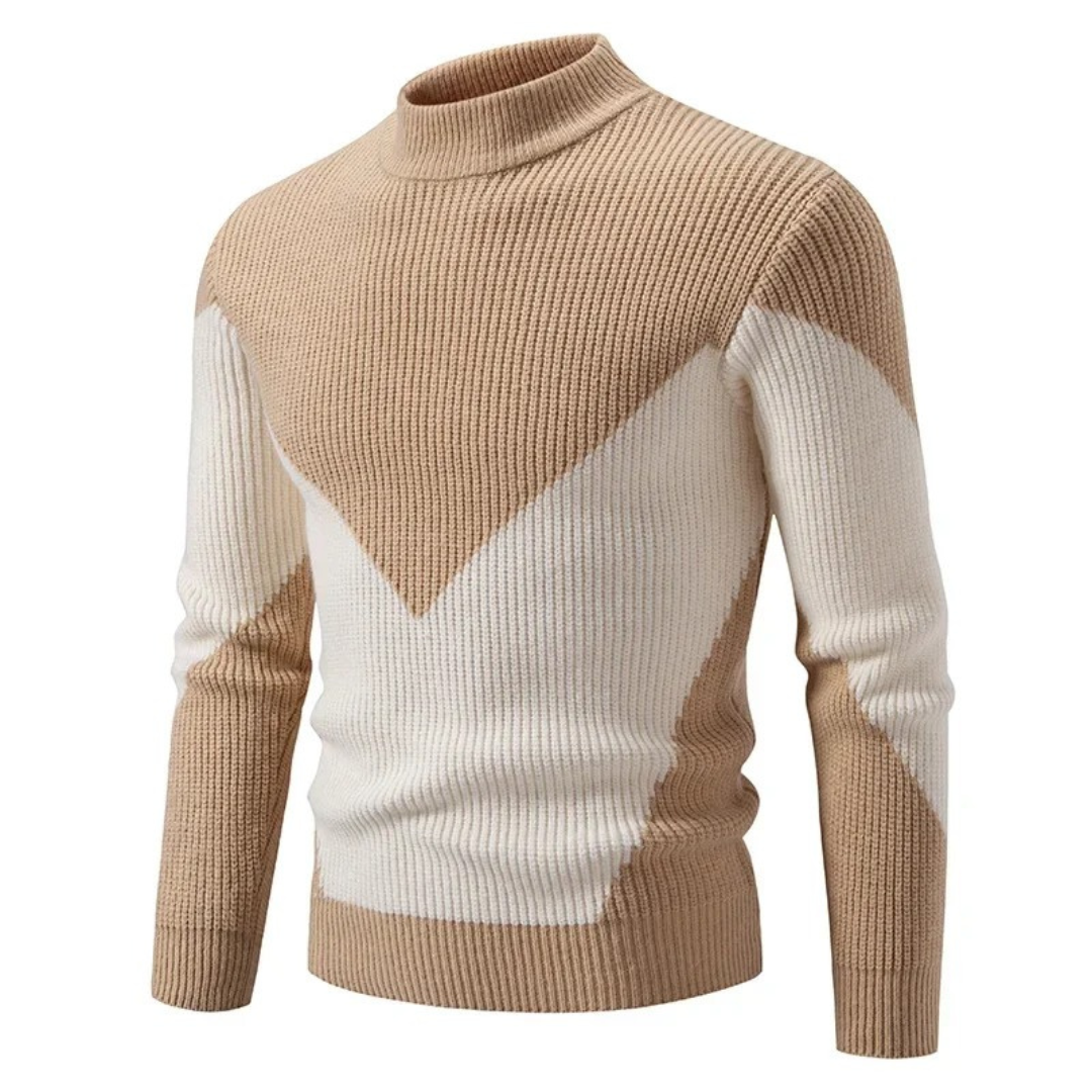 Men's Geometric-Pattern Knit Sweater