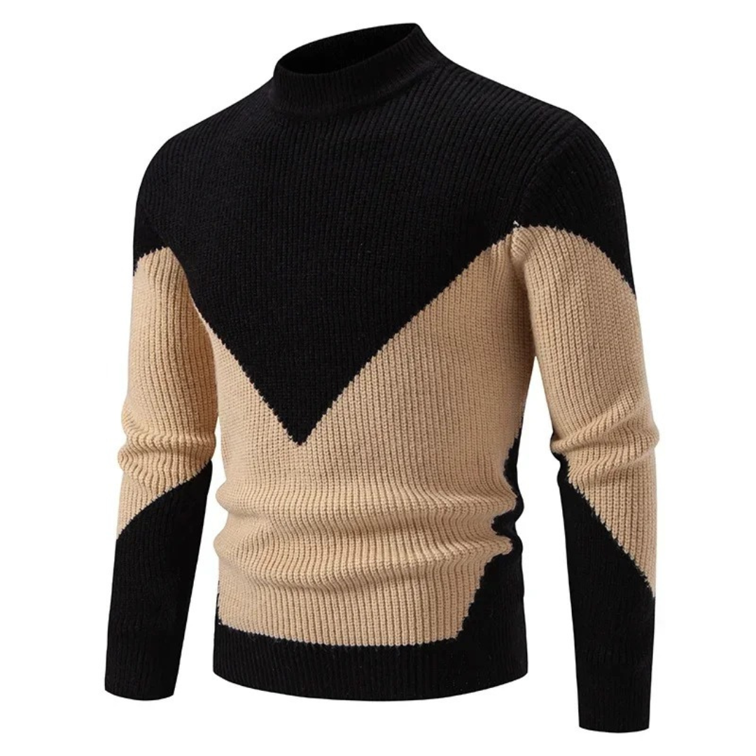 Men's Geometric-Pattern Knit Sweater
