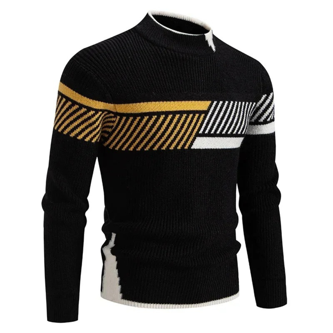 Men's Geometric-Pattern Knit Sweater
