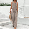 Women's Sleeveless Round-Neck Jumpsuit