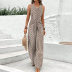 Women's Sleeveless Round-Neck Jumpsuit