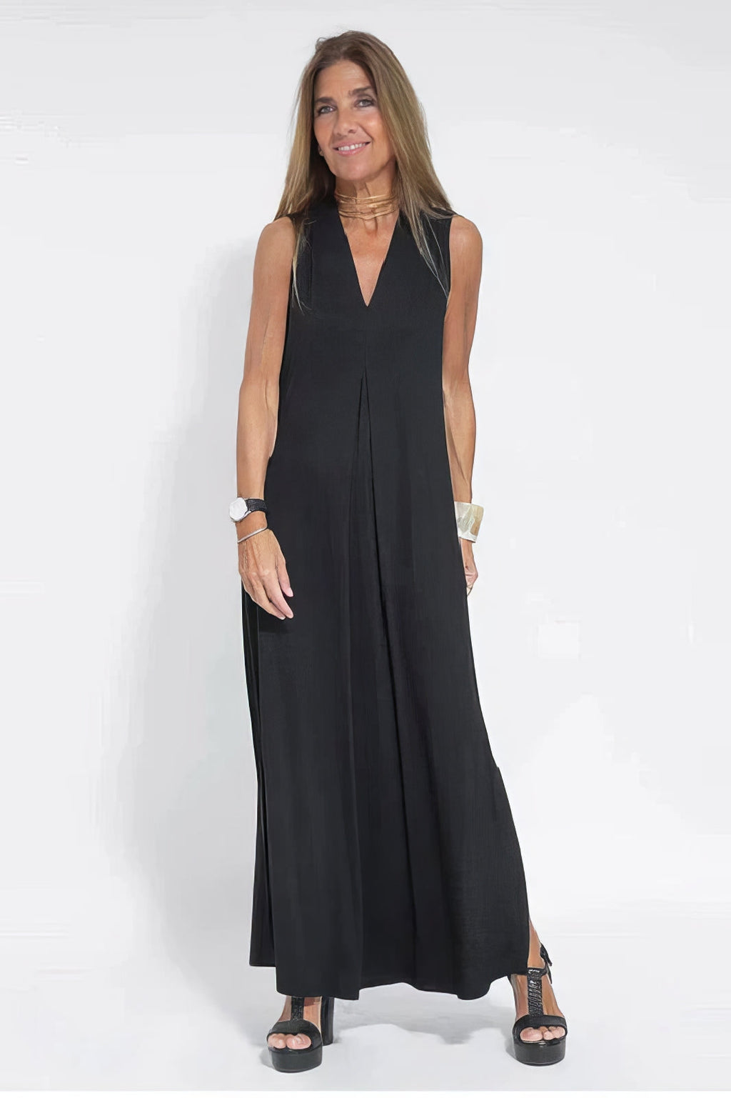 Women's Elegant Long Dress with Matching Cardigan