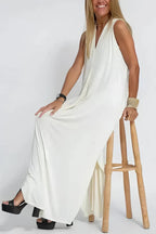 Women's Elegant Long Dress with Matching Cardigan