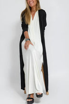 Women's Elegant Long Dress with Matching Cardigan