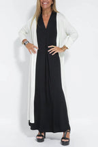 Women's Elegant Long Dress with Matching Cardigan